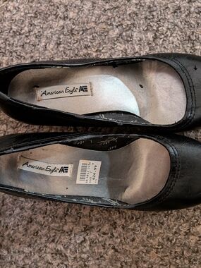 American Eagle Outfitters Black Women's Slip-On Ballet Flats